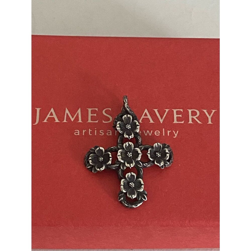James Avery Retired Dogwood Floral Cross